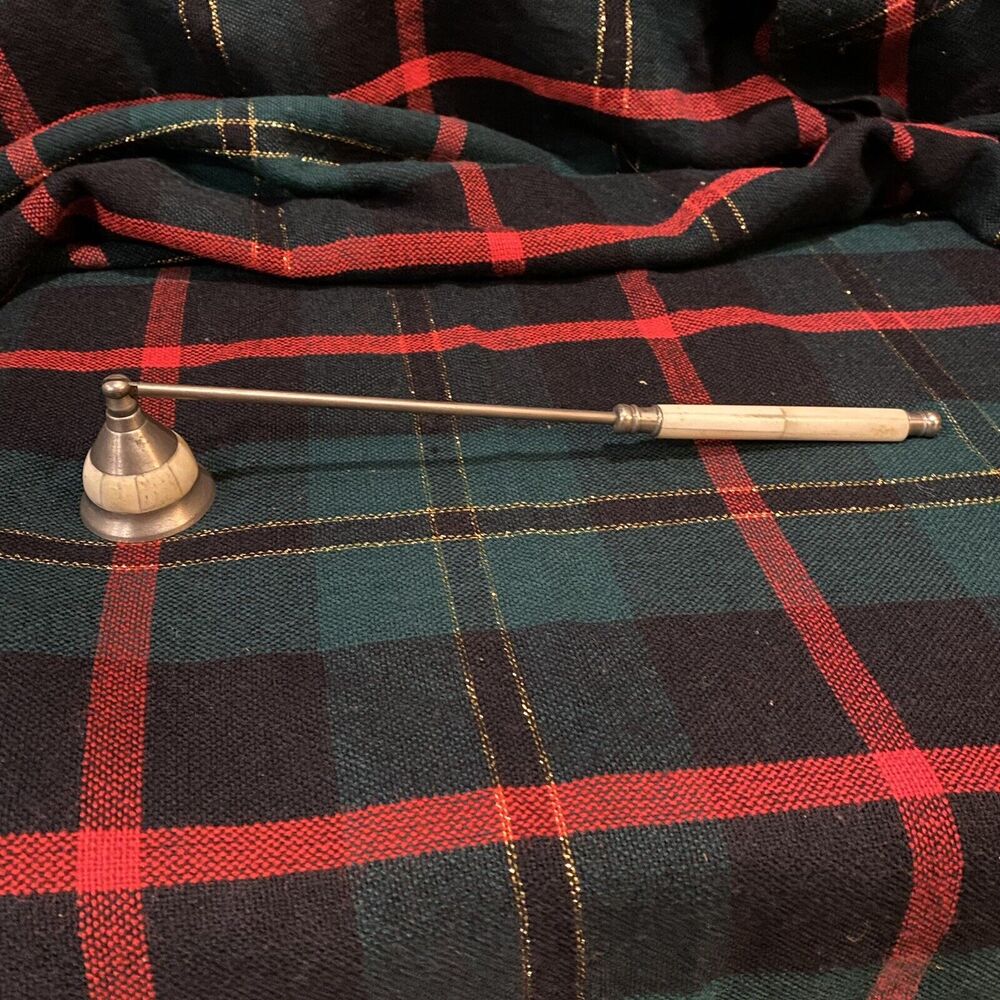 Vintage Celluloid Bone‎ Handle Candle Snuffer ~13” Long